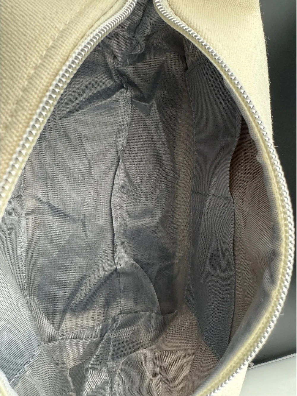 Canvas Cosmetic Bag with Zipper and Snap Closure